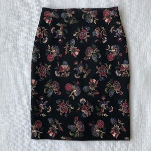 Floral Ann Taylor Pencil Skirt